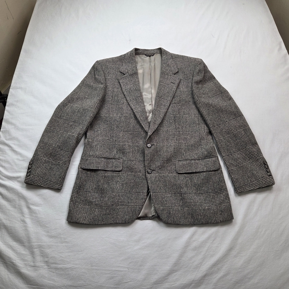Vintage PBM Camel Hair Blazer 100% Camel Hair Plaid Sport Coat USA Made Size M